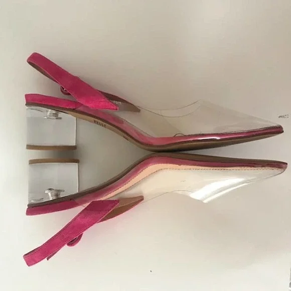 Matiko Zuma Vinyl Slingback Pumps in Pink - Picture 7 of 10